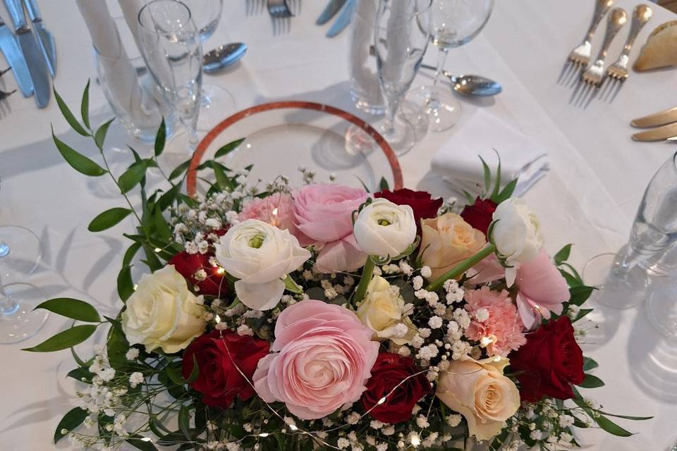 Centre de table romantique