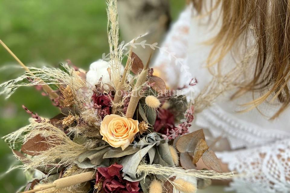 Bouquet de mariée terracotta