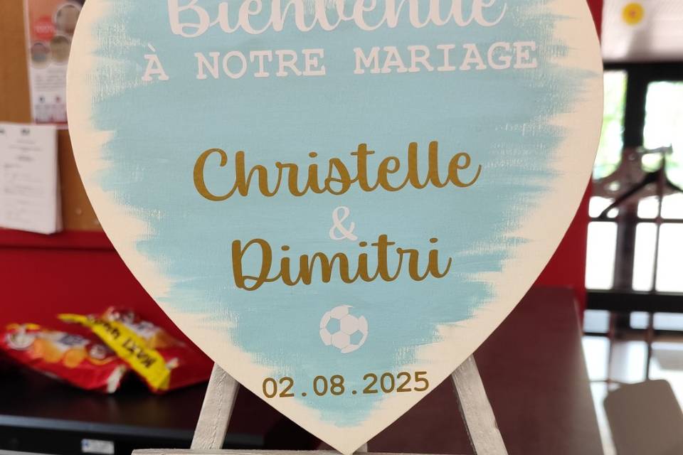 Panneau bienvenue thème foot