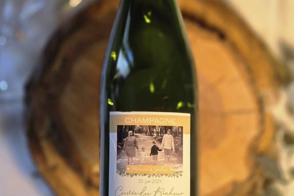 Étiquette bouteilles de champa