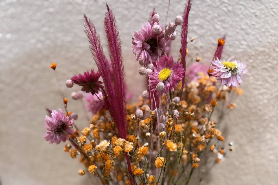 Bouquet fleurs séchée témoin