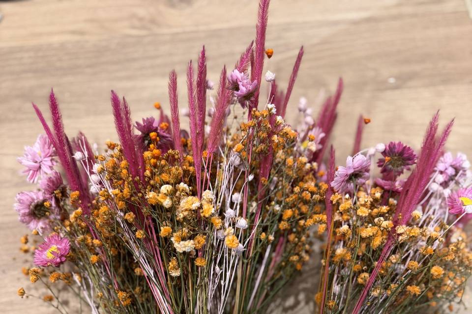 Bouquet fleurs séchée témoin