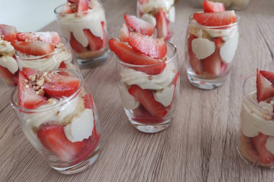 Mini verrine fraisier