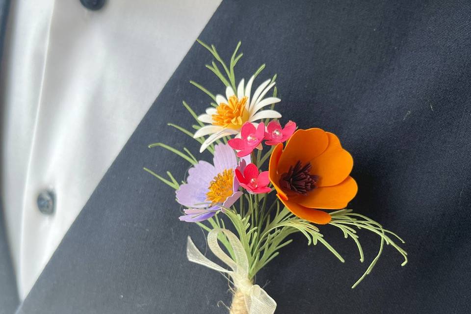 Boutonnière en papier