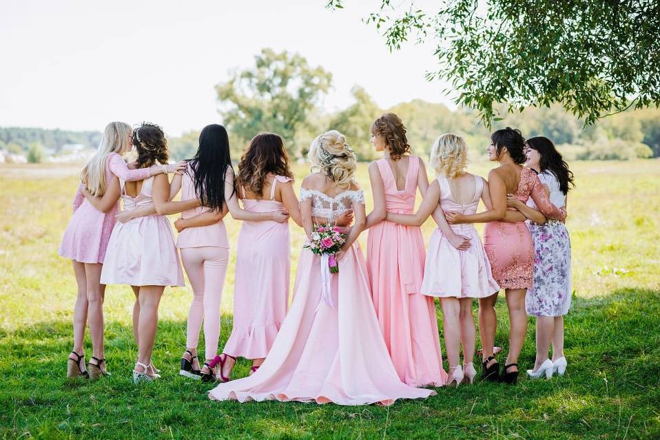 Mariée et ses bridesmaids