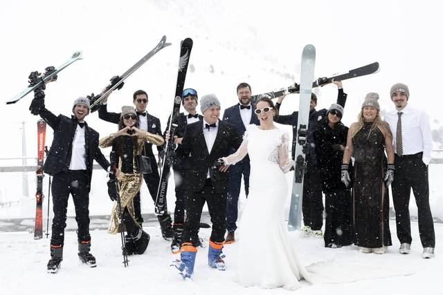 Mariés à ski
