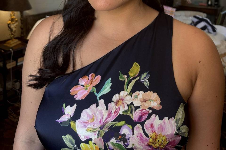 Maquillage teinte pêche