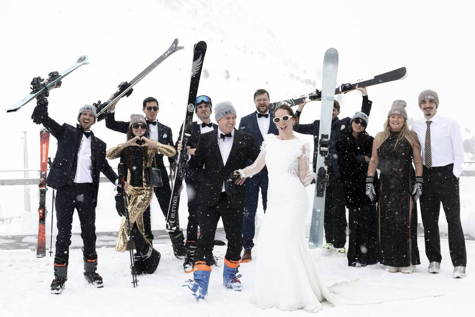 Mariés à ski