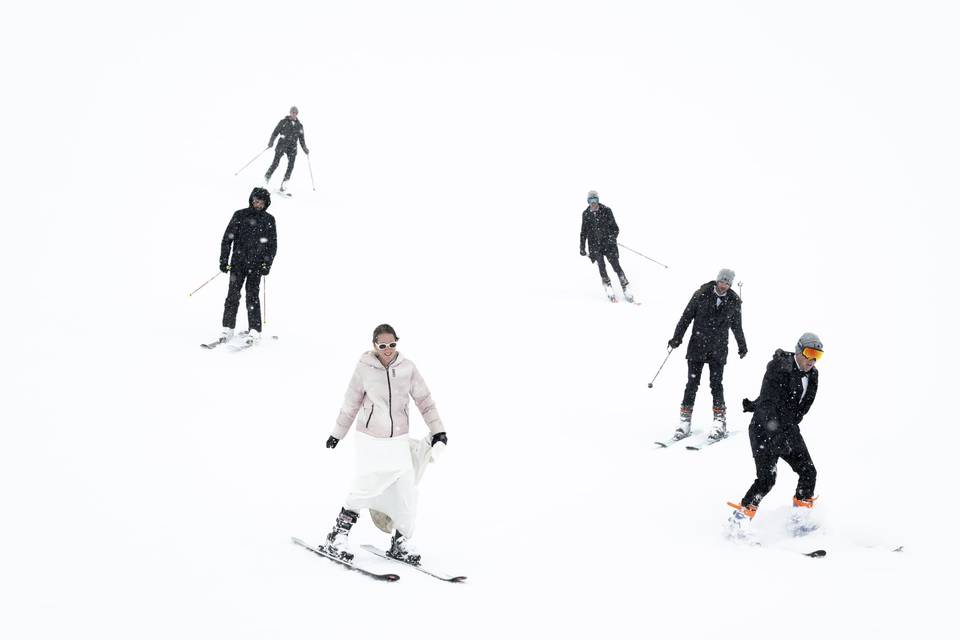 Mariés à ski