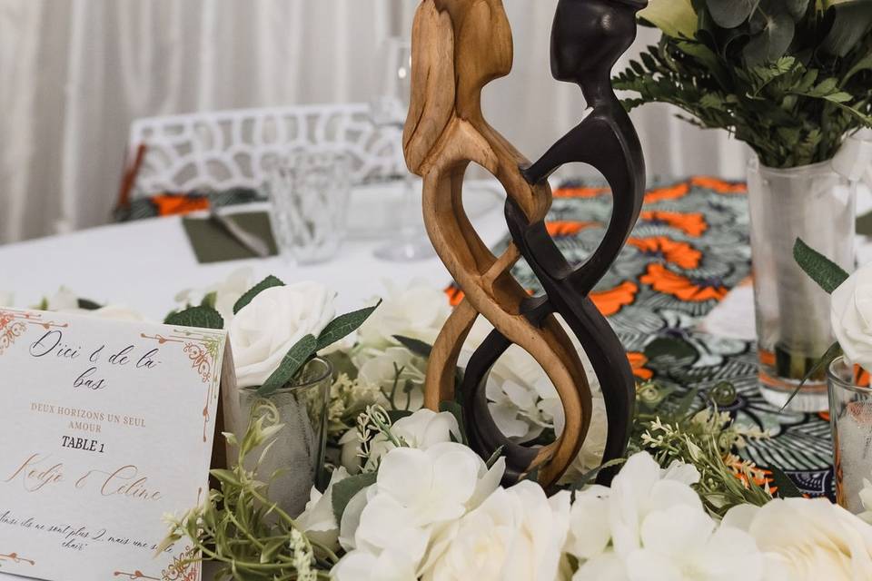 Décoration faite par la mariée