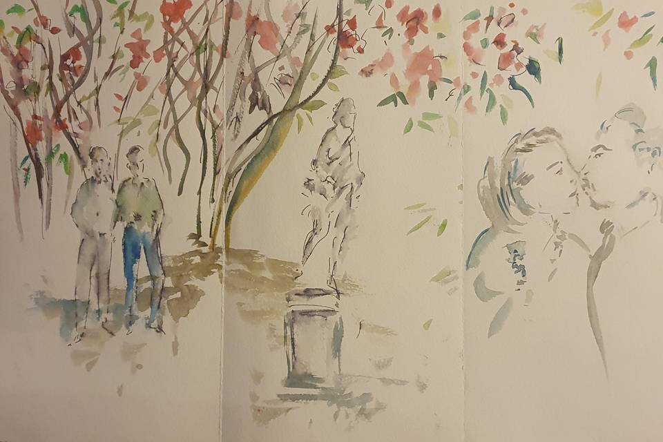 Croquis dans  le parc