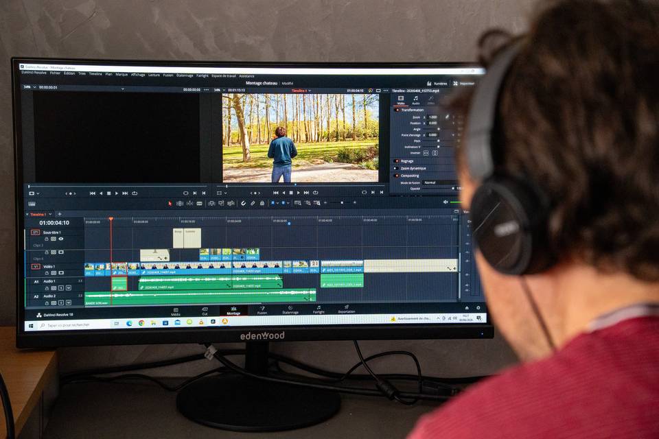 Montage vidéo écran