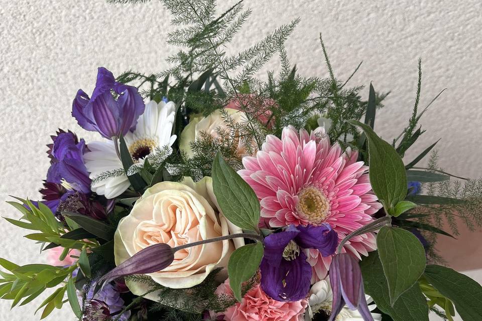 Bouquet de mariée retombant