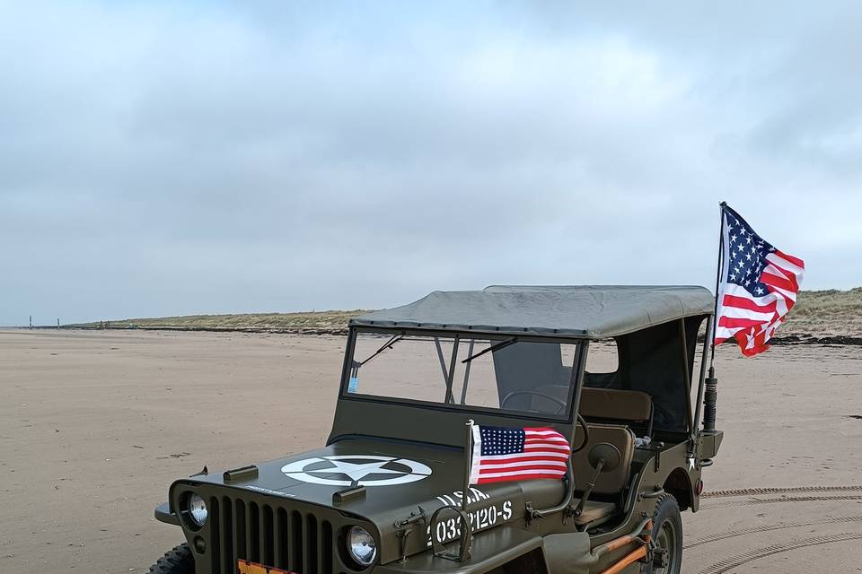 Jeep Willys plage Omaha Beach
