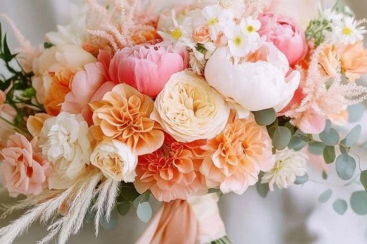 Bouquet de mariée Blush,