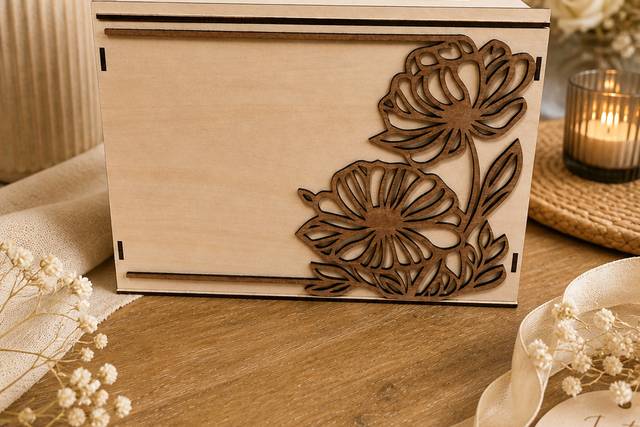 Urne florale en bois