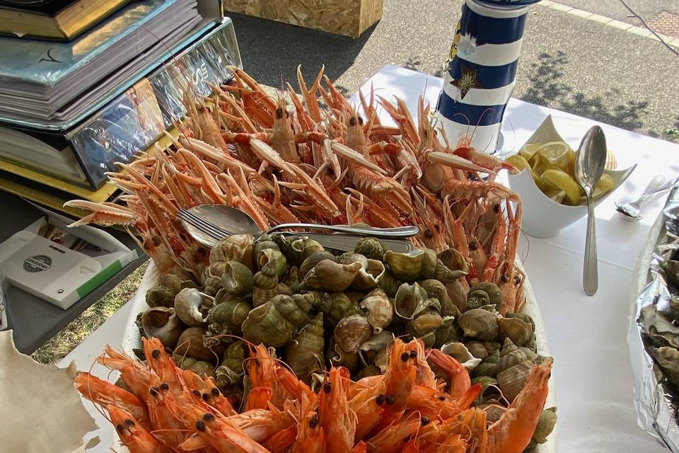 Buffet de fruits de mer