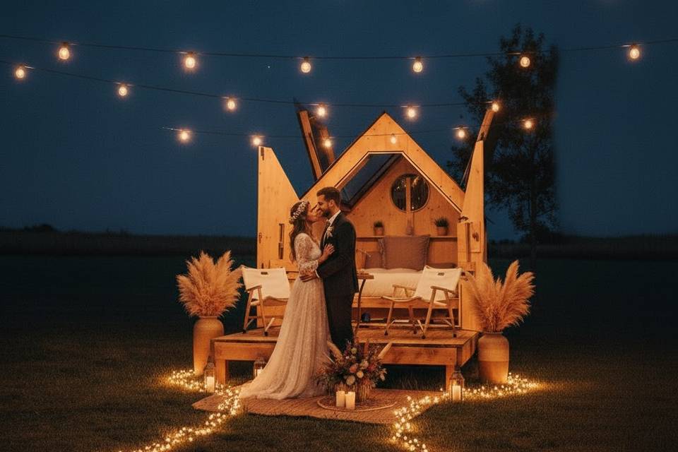 Cabanes étoilée mariés