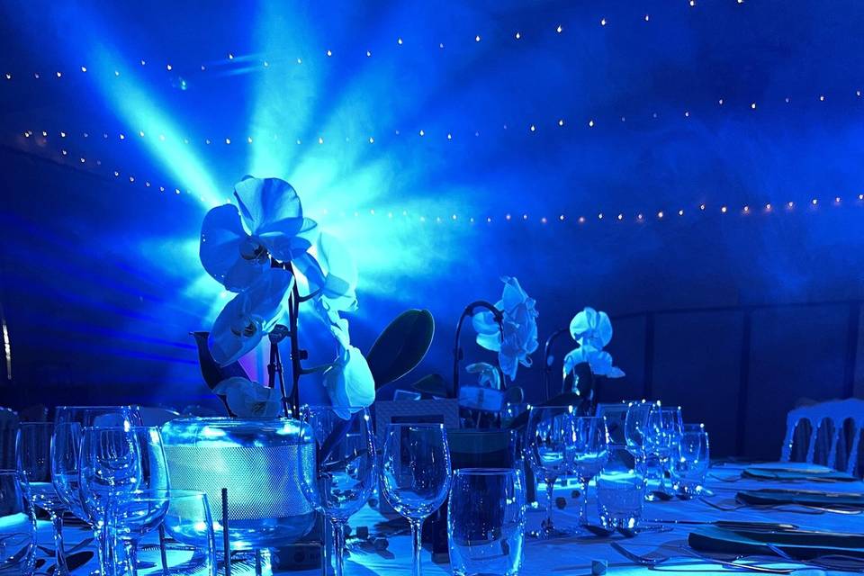 Mise en lumière table