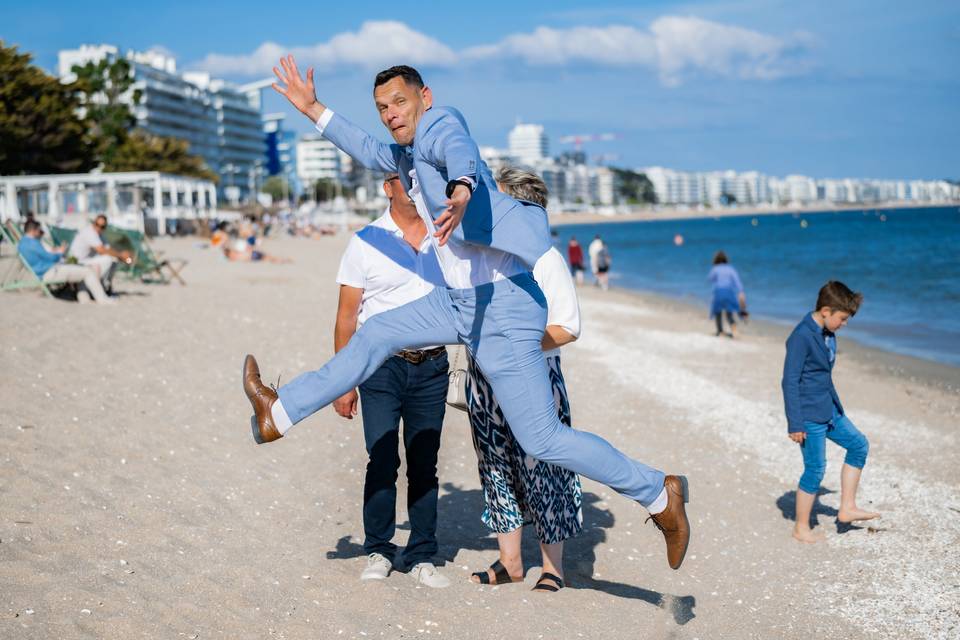 Photo mariage plage la baule