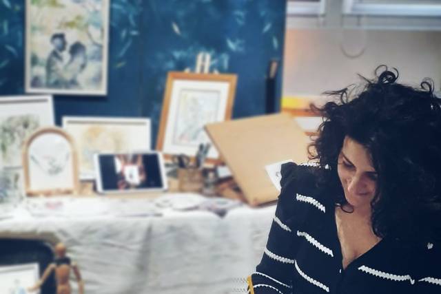 L'artiste à l'ouvrage