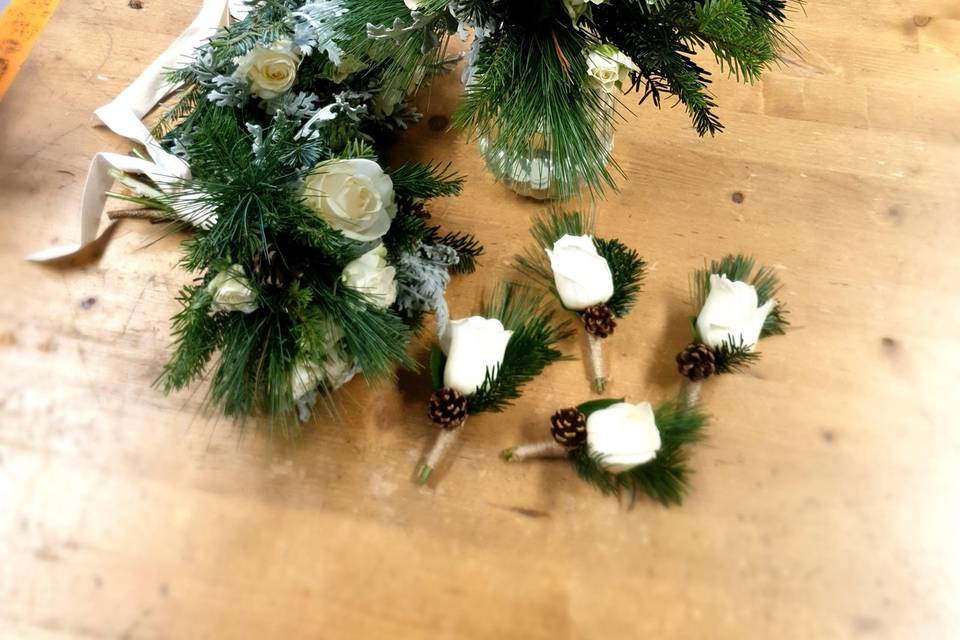 Bouquet d'hiver, boutonnières