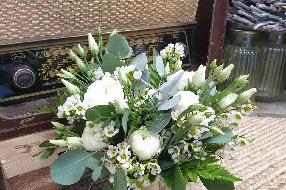 Bouquet de mariée blanc