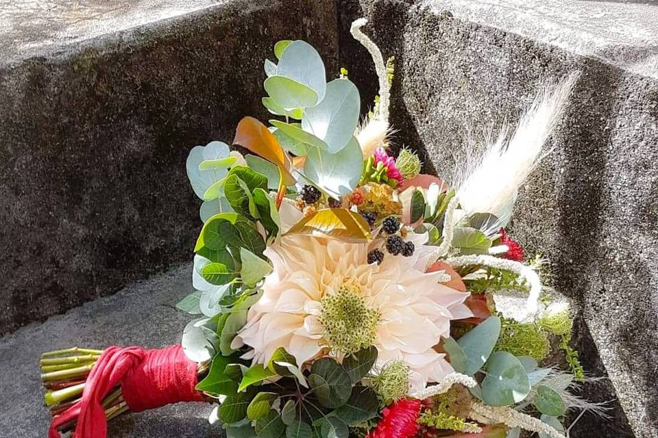 Bouquet de mariée bohème