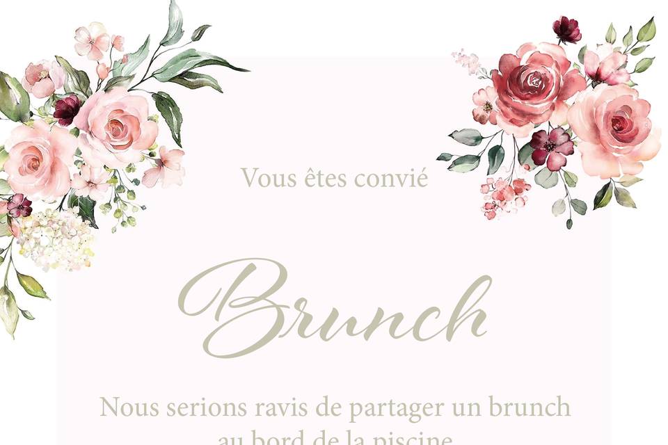 Carte de brunch