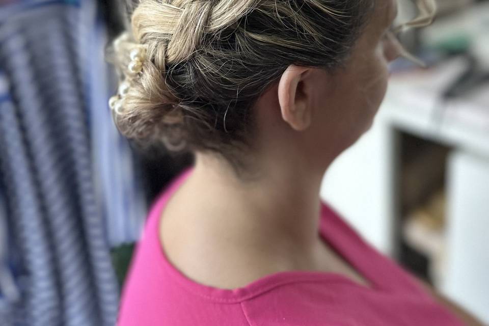 Essai chignon mariee