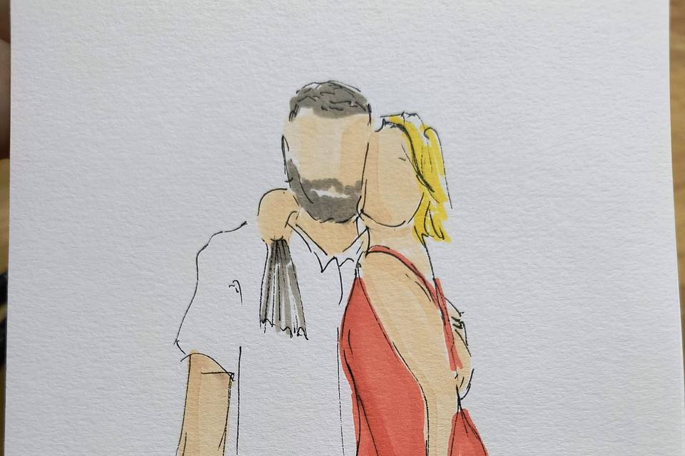 Dessin rapide des invités