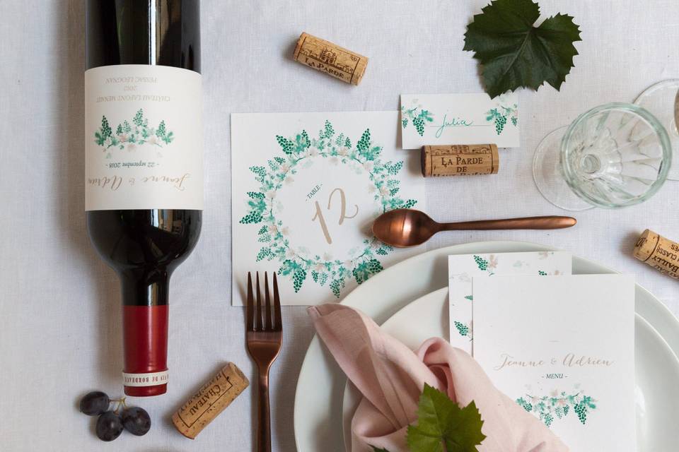 Jeanne+Adrien: vigne et raisin