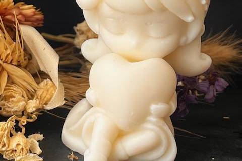 Bougie Artisanale Fille & Cœur