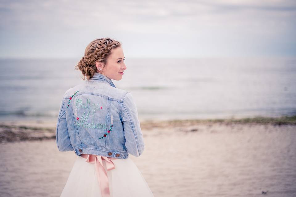 Mariée sur la plage