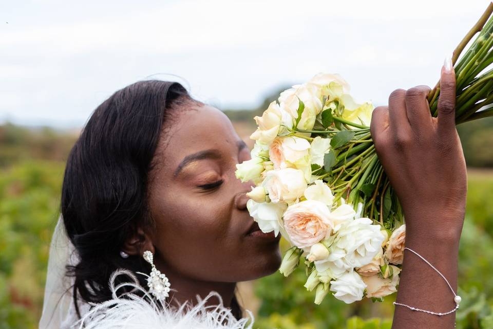 Instant photo avec la mariée