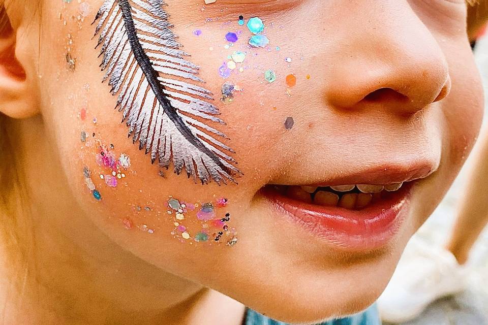 Petite plume pailletée