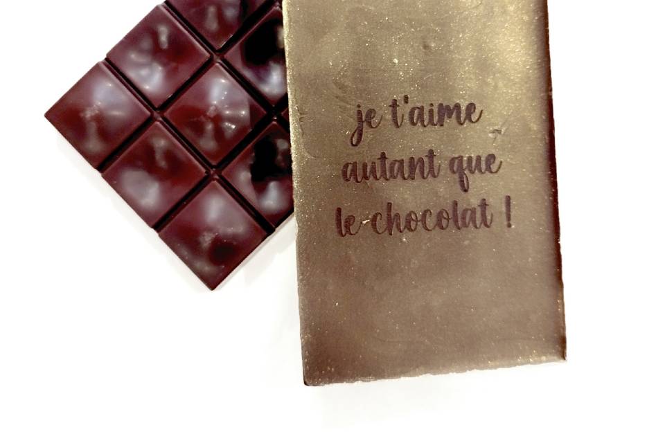 Tablette chocolat gravée