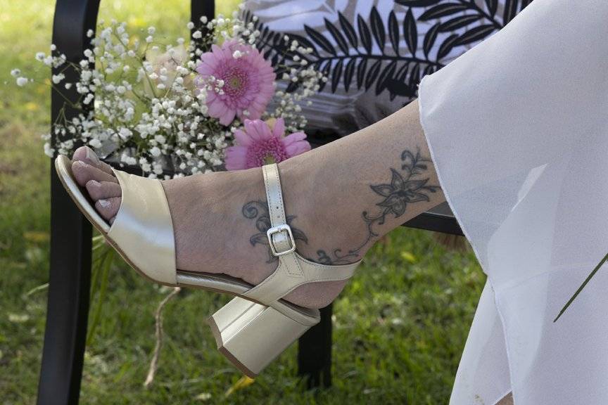 Le pied de la mariée