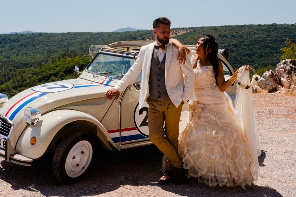 Mariage en 2cv