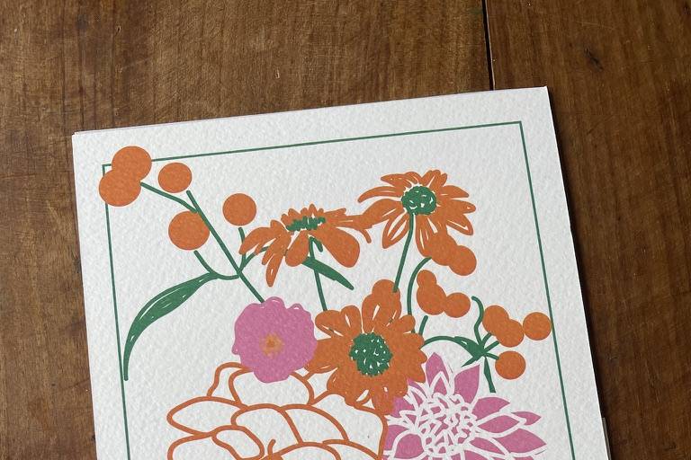 Faire-part en papier artisanal