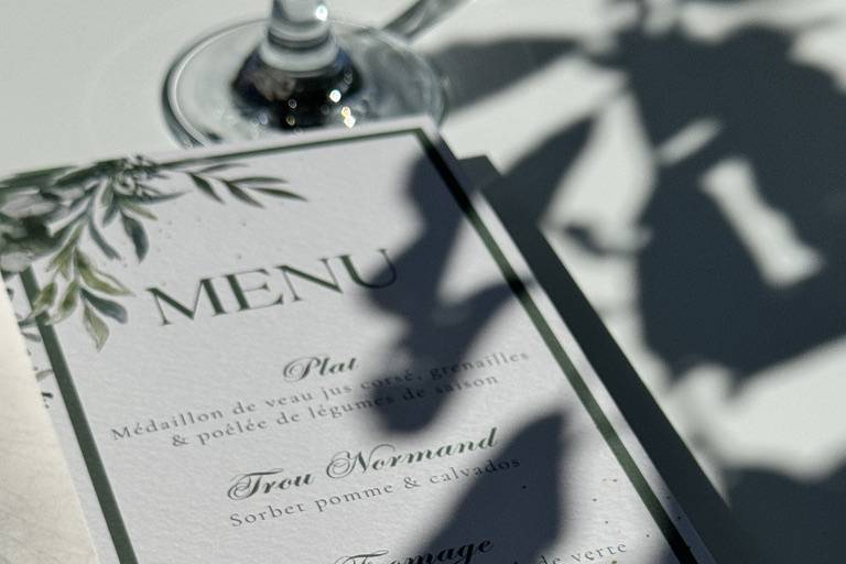 Michel Wedding | Menu de table