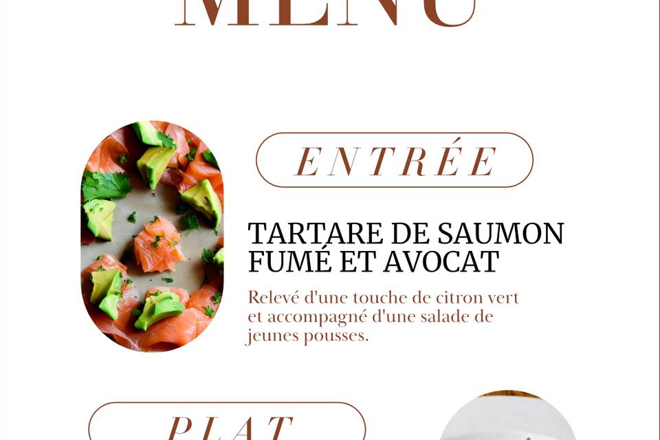 Menu marron