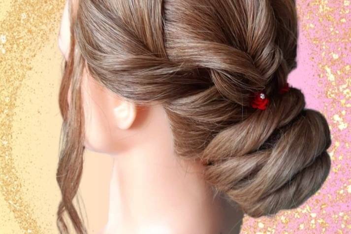 Chignon bas torsadé