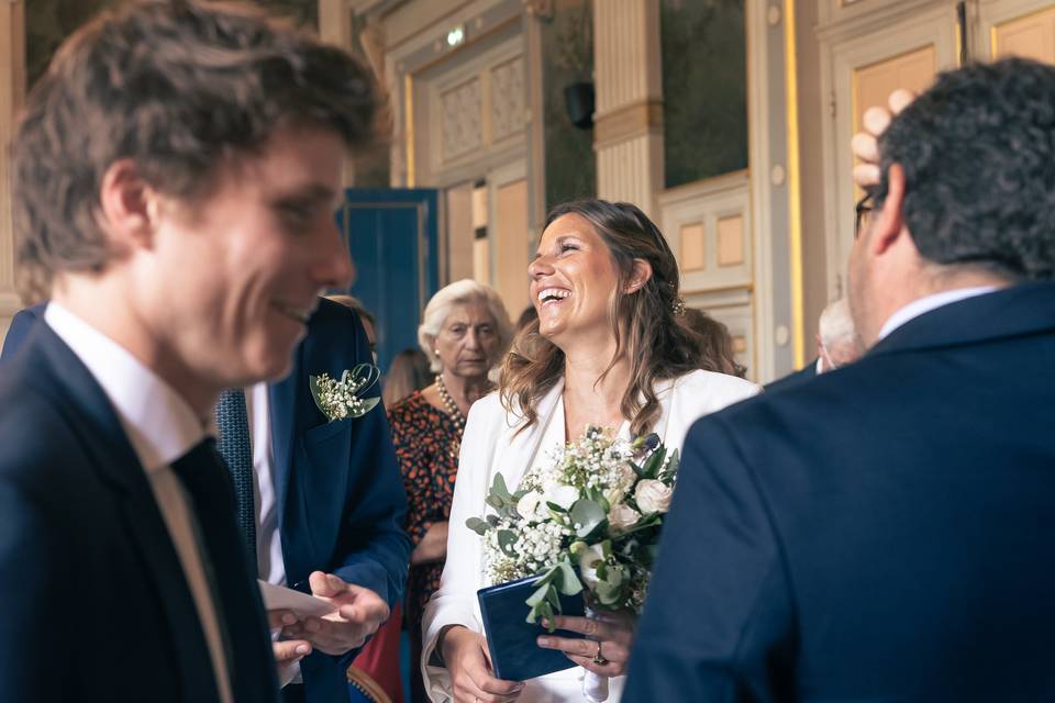 La marié dans la mairie