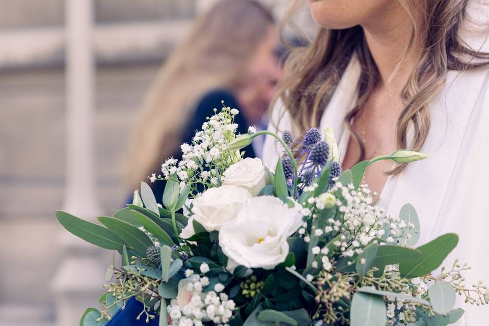 Marié et son bouquet