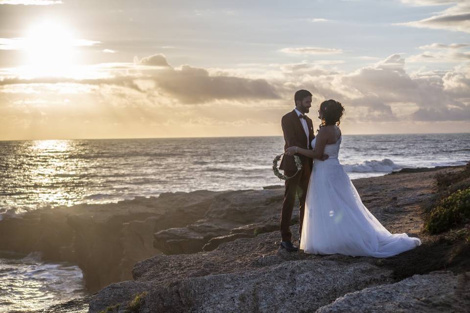 Couple en bord de mer