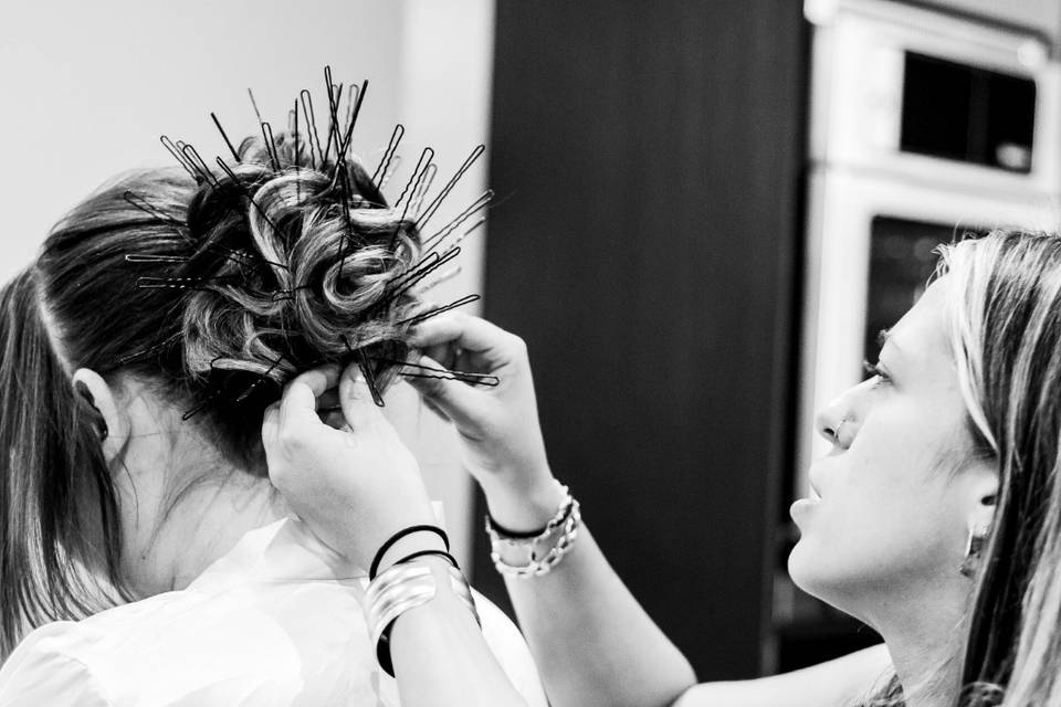 Chignon 3D en construction
