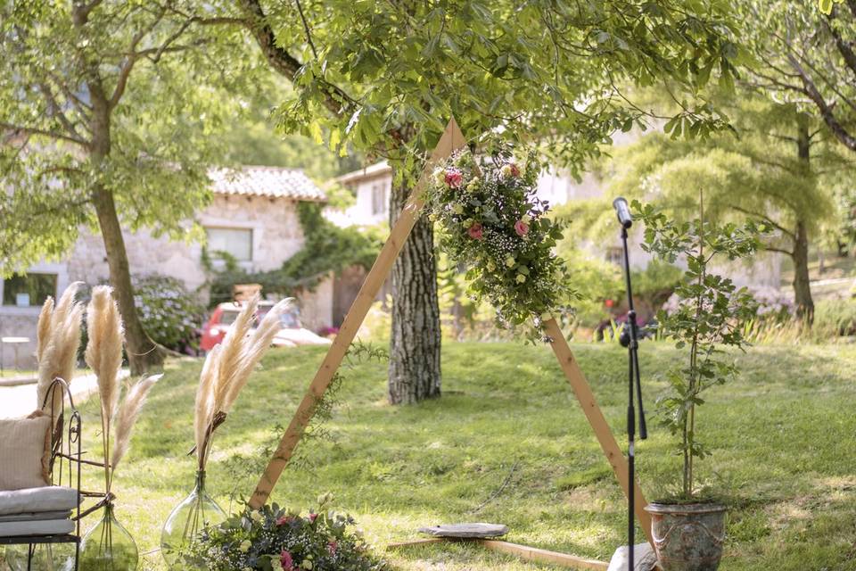 Ceremonie sous le marronier