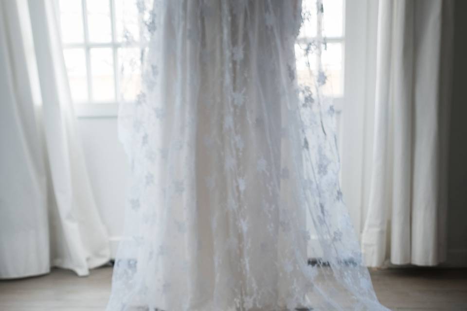 Voile de mariée mantille 3m