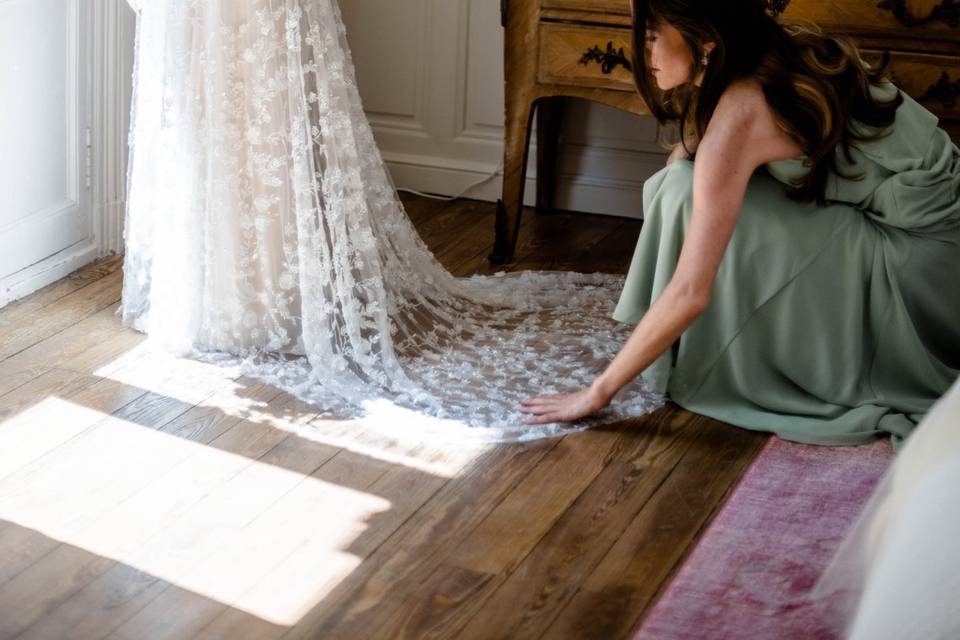 Préparatifs de la mariée